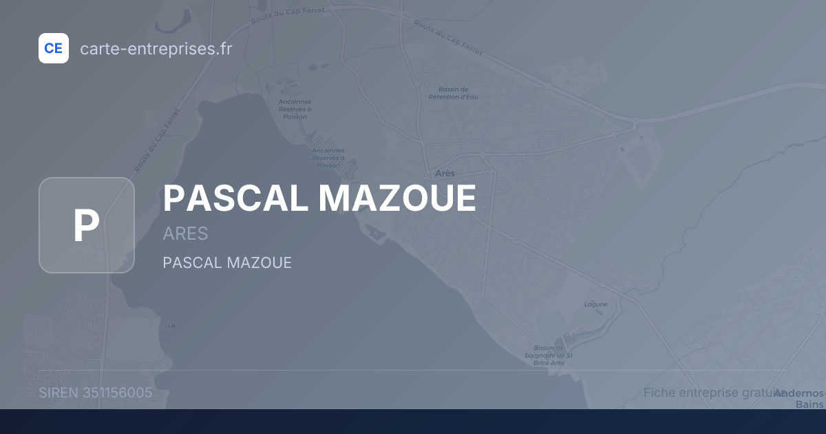 PASCAL MAZOUE — 351156005 — fiche entreprise
