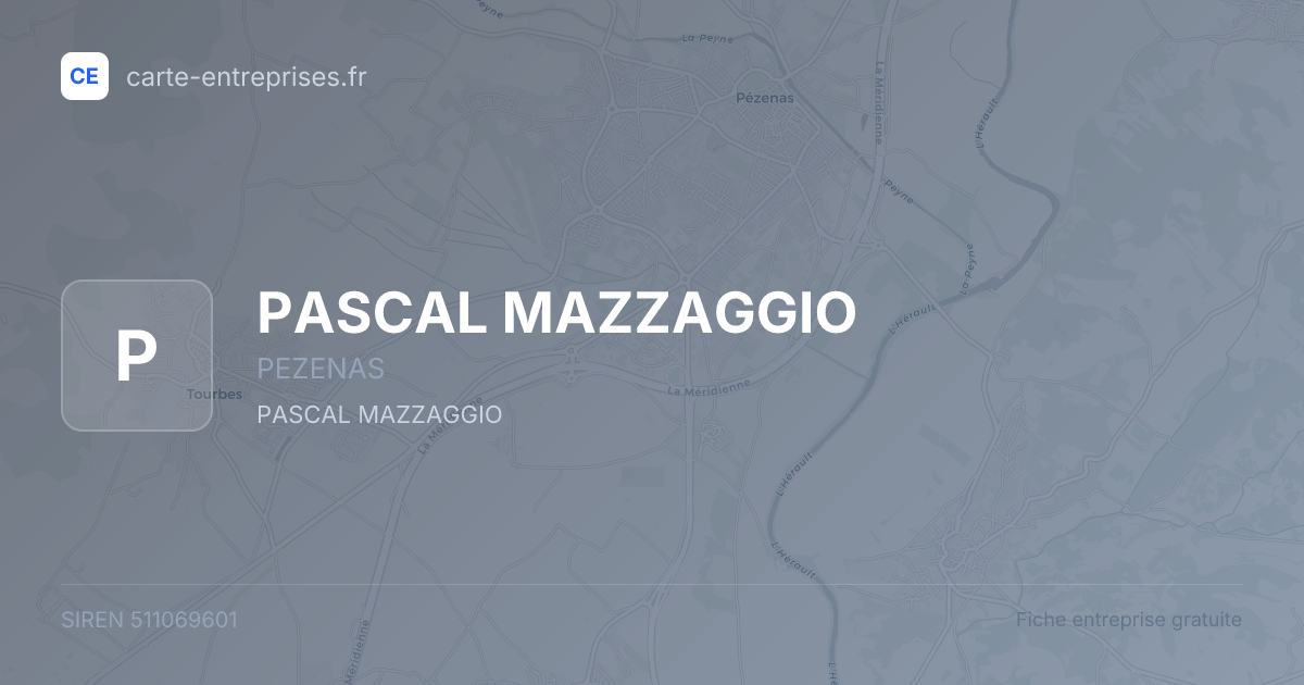 PASCAL MAZZAGGIO — 511069601 — fiche entreprise