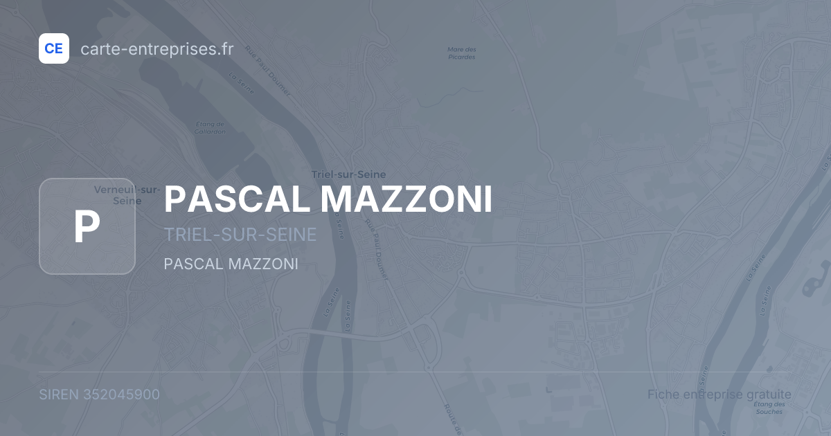 PASCAL MAZZONI — 352045900 — fiche entreprise