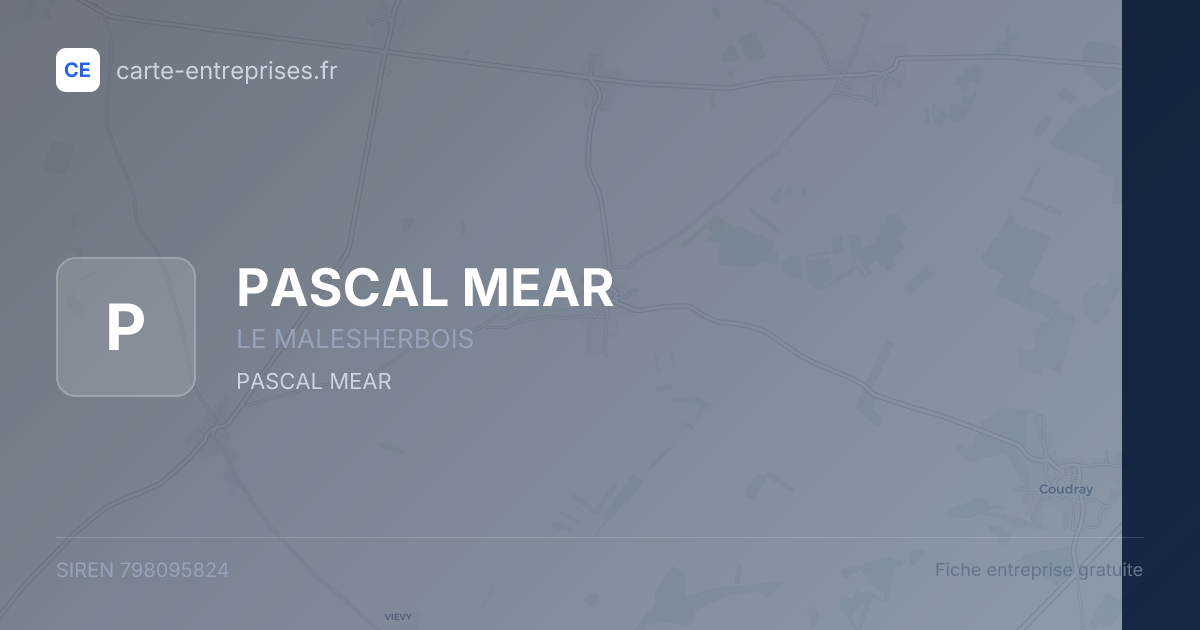 PASCAL MEAR — 798095824 — fiche entreprise