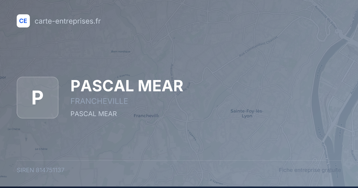 PASCAL MEAR — 814751137 — fiche entreprise