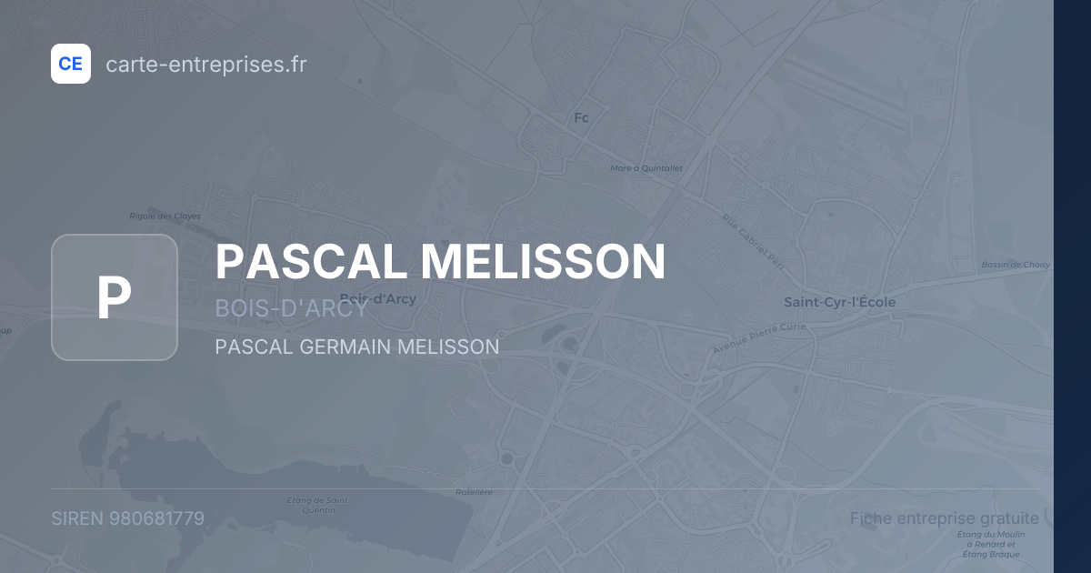 PASCAL MELISSON — 980681779 — fiche entreprise