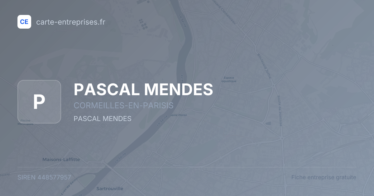 PASCAL MENDES — 448577957 — fiche entreprise
