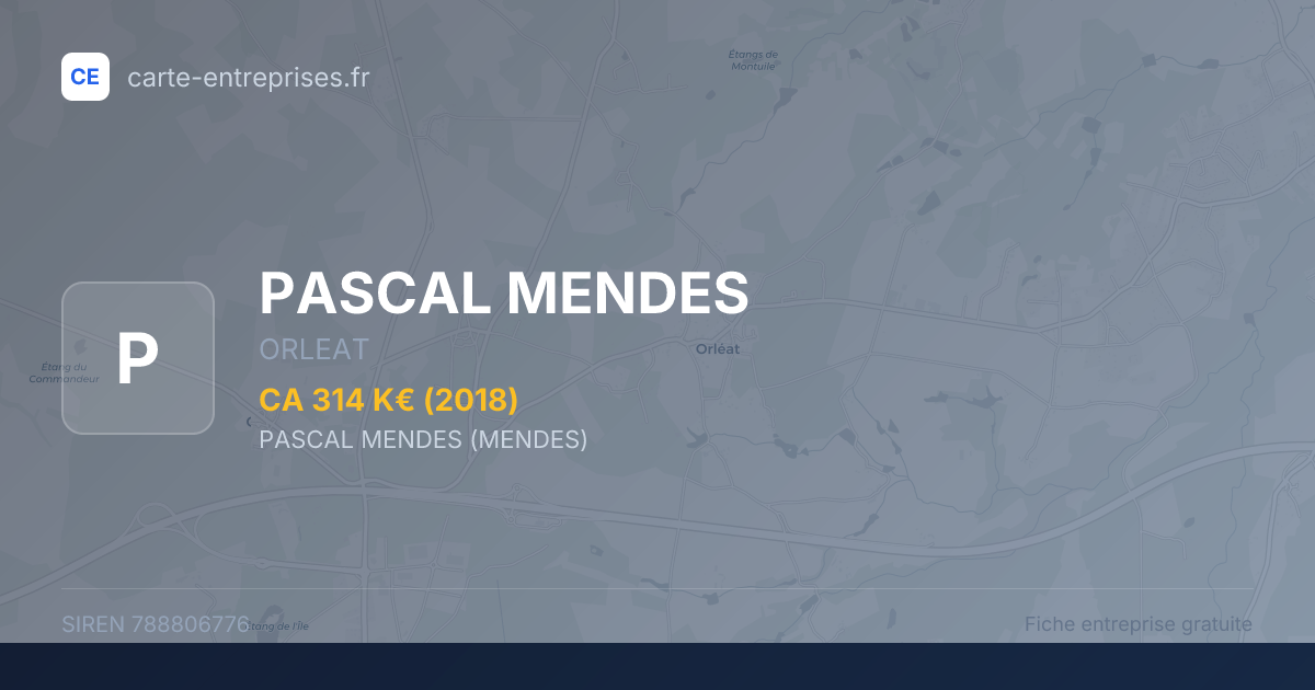 PASCAL MENDES — 788806776 — fiche entreprise