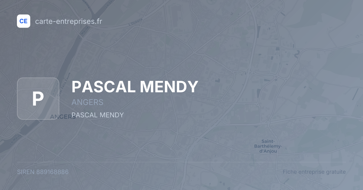 PASCAL MENDY — 889168886 — fiche entreprise