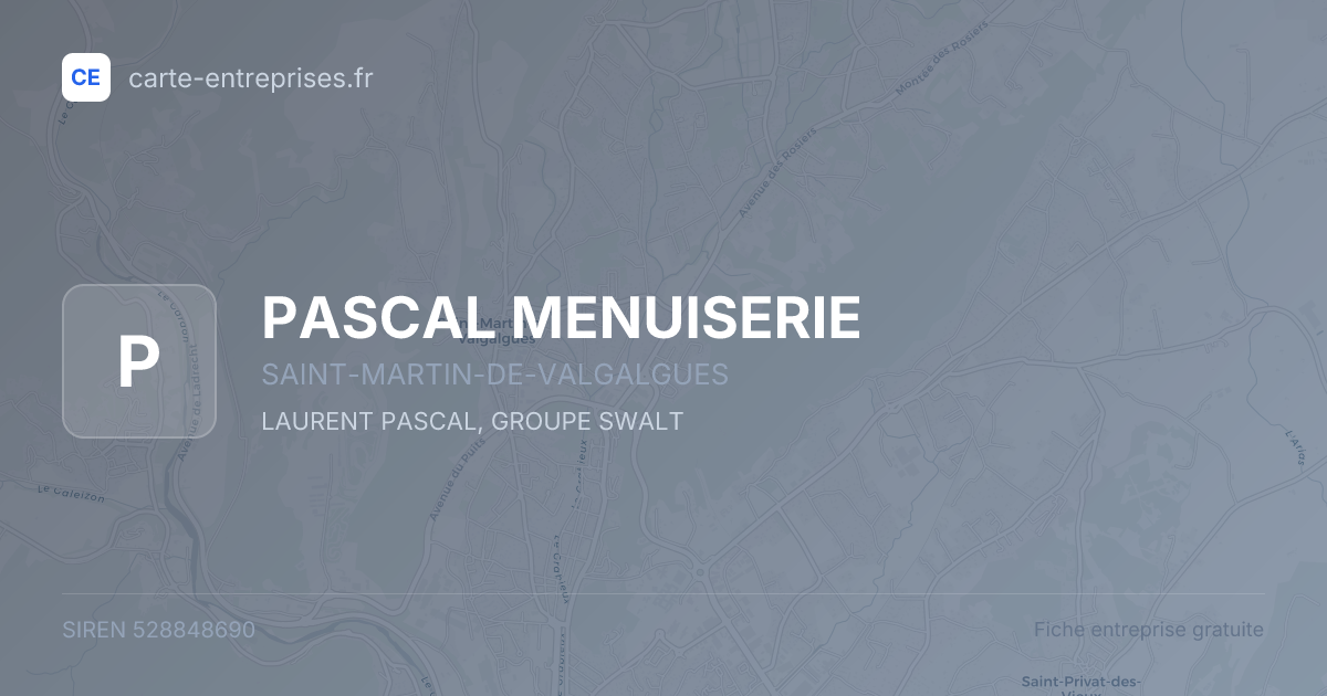 PASCAL MENUISERIE — 528848690 — fiche entreprise