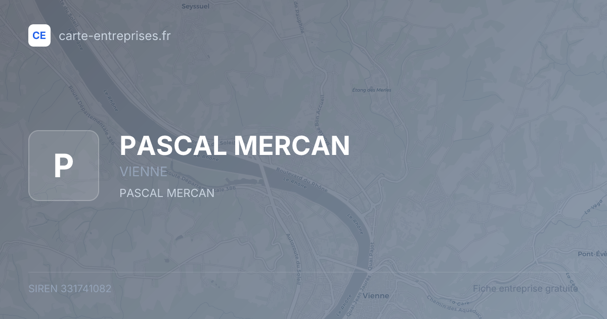 PASCAL MERCAN — 331741082 — fiche entreprise