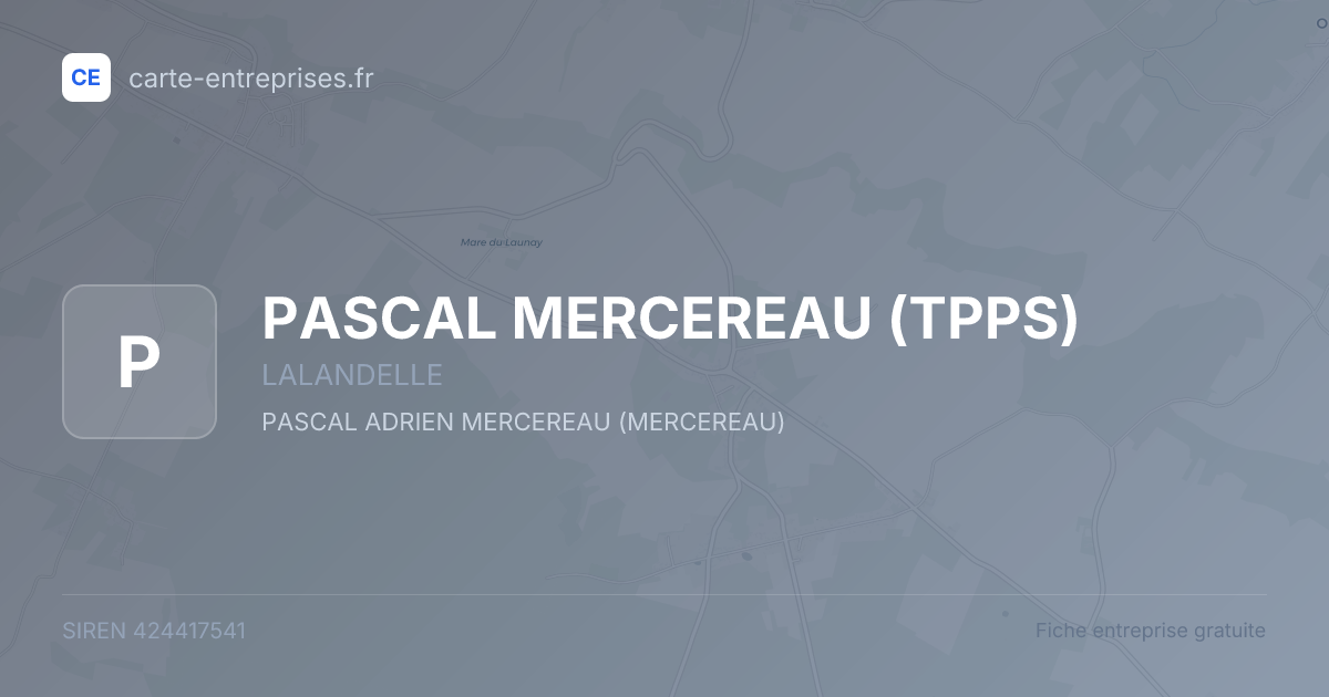 PASCAL MERCEREAU (TPPS) — 424417541 — fiche entreprise