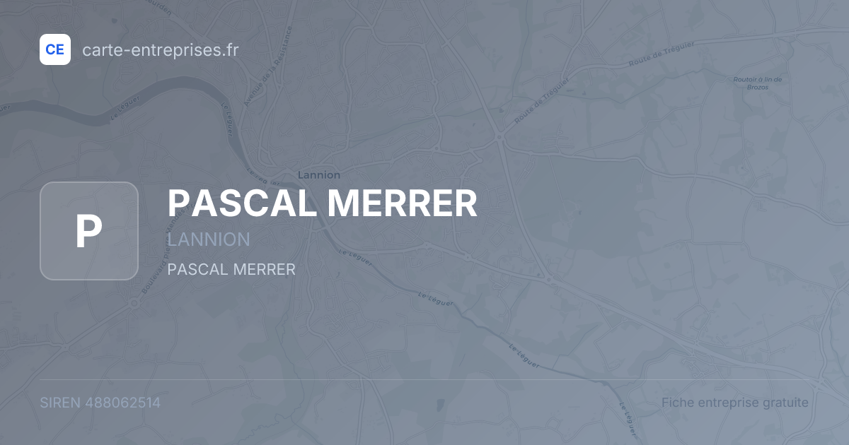 PASCAL MERRER — 488062514 — fiche entreprise