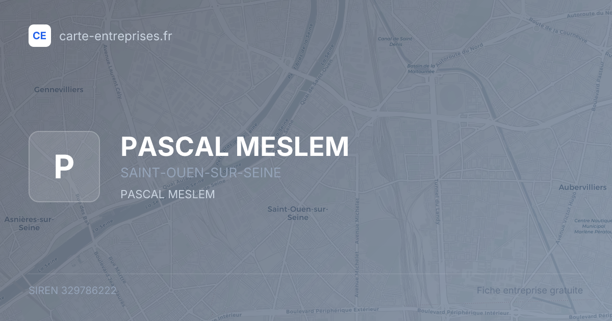 PASCAL MESLEM — 329786222 — fiche entreprise