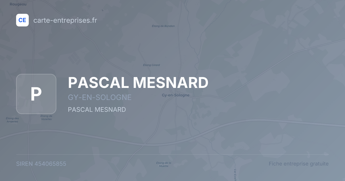 PASCAL MESNARD — 454065855 — fiche entreprise