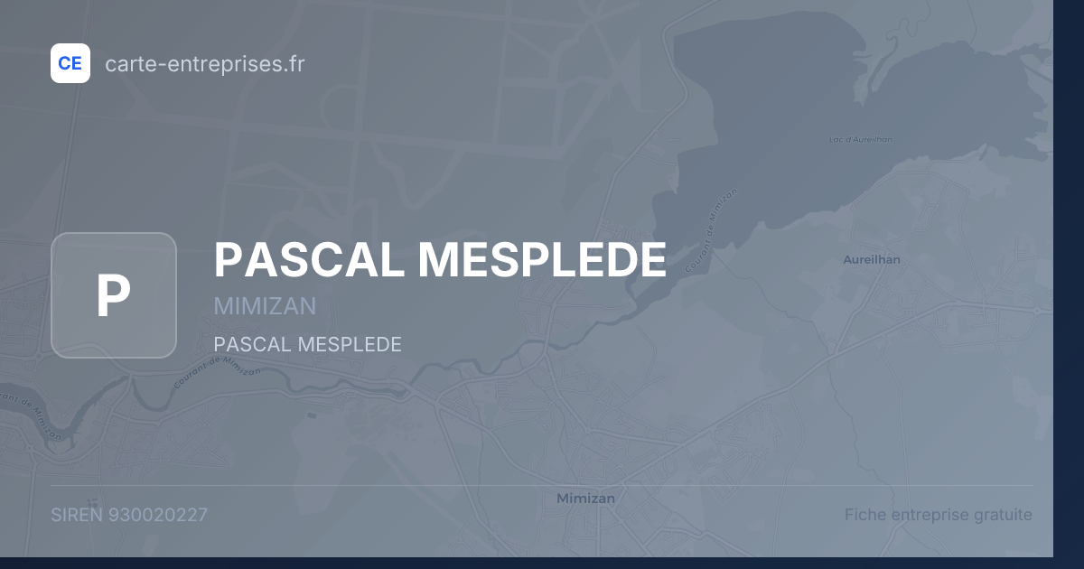PASCAL MESPLEDE — 930020227 — fiche entreprise