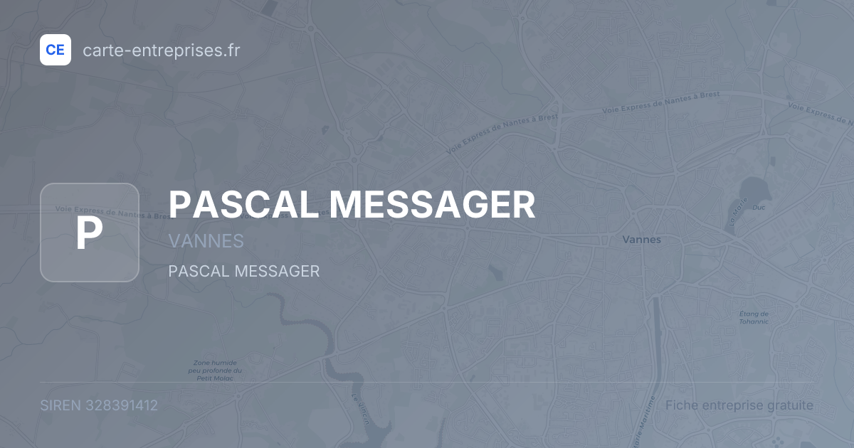 PASCAL MESSAGER — 328391412 — fiche entreprise