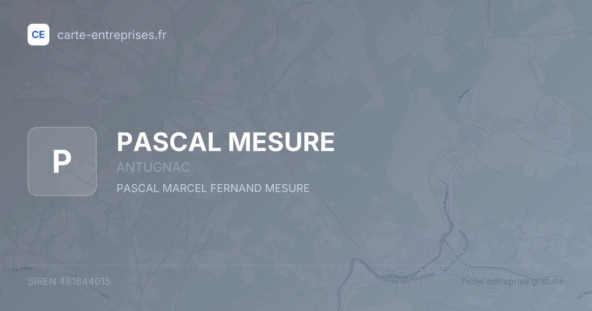 PASCAL MESURE — 491844015 — fiche entreprise