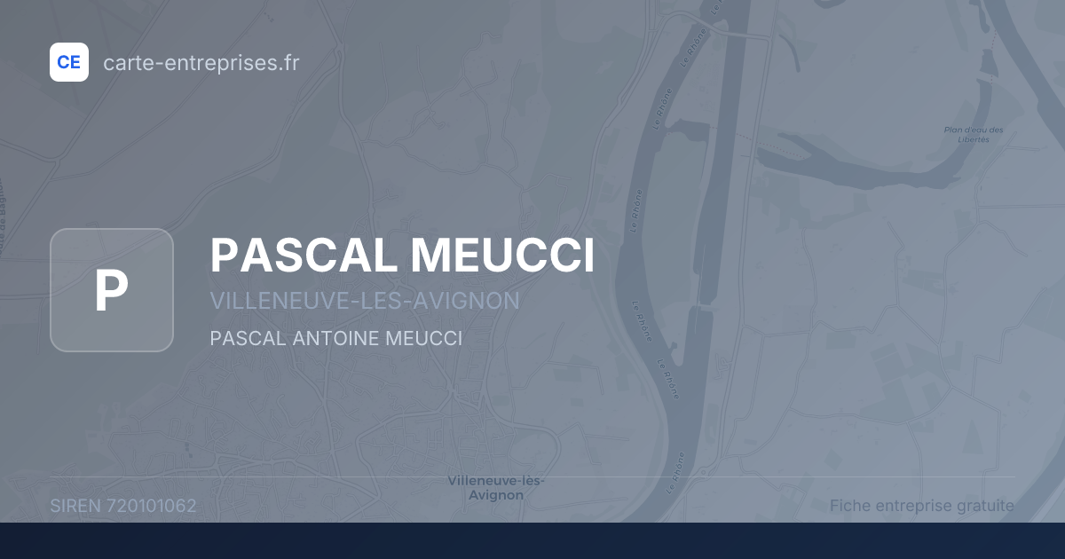 PASCAL MEUCCI — 720101062 — fiche entreprise