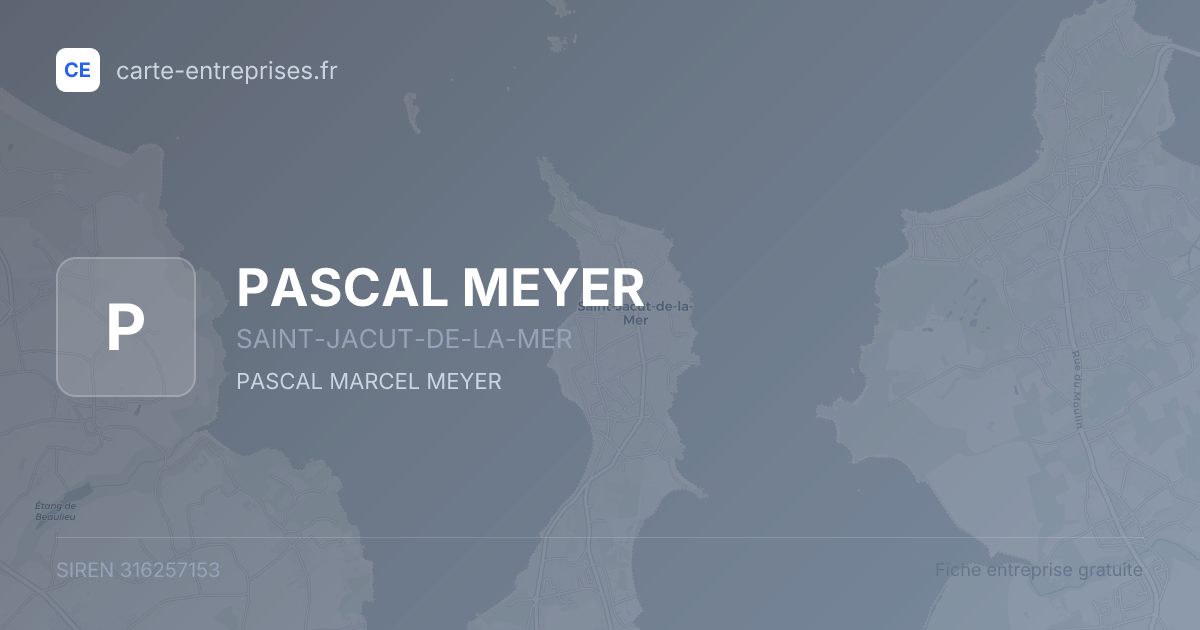 PASCAL MEYER — 316257153 — fiche entreprise