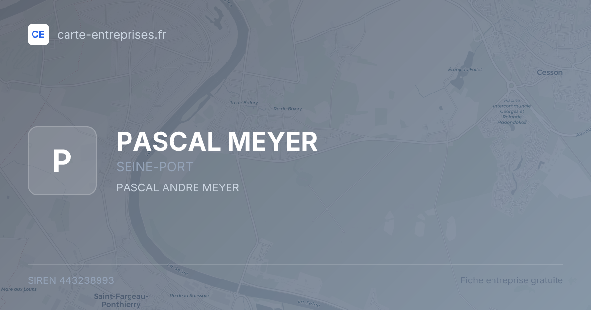 PASCAL MEYER — 443238993 — fiche entreprise