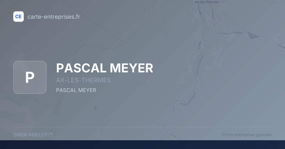PASCAL MEYER — 488221771 — fiche entreprise