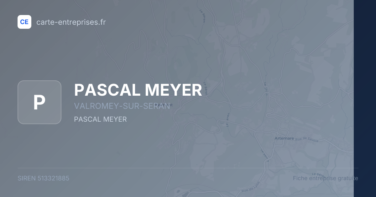 PASCAL MEYER — 513321885 — fiche entreprise