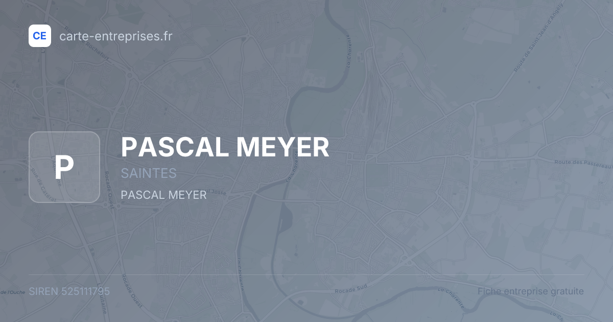PASCAL MEYER — 525111795 — fiche entreprise