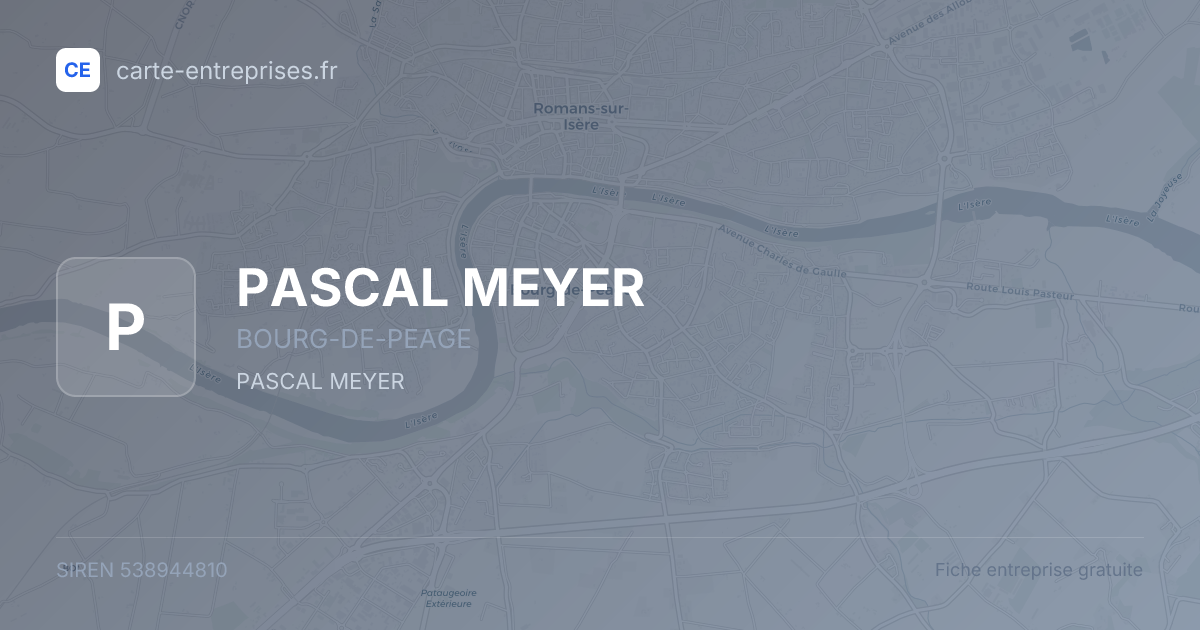 PASCAL MEYER — 538944810 — fiche entreprise