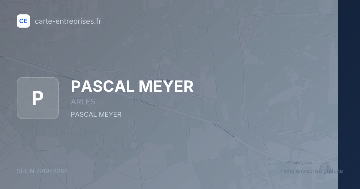 PASCAL MEYER — 791948284 — fiche entreprise