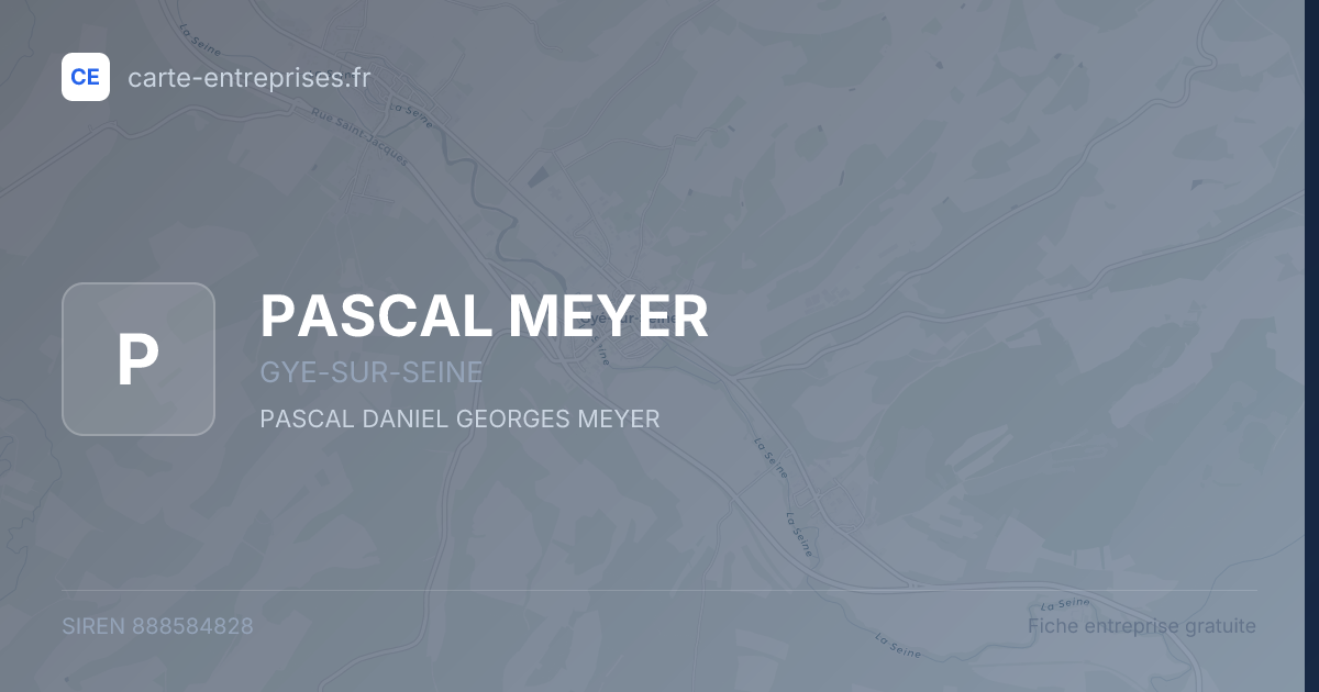 PASCAL MEYER — 888584828 — fiche entreprise