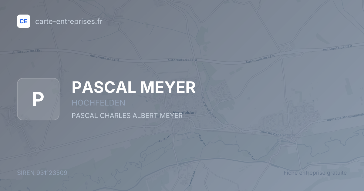 PASCAL MEYER — 931123509 — fiche entreprise