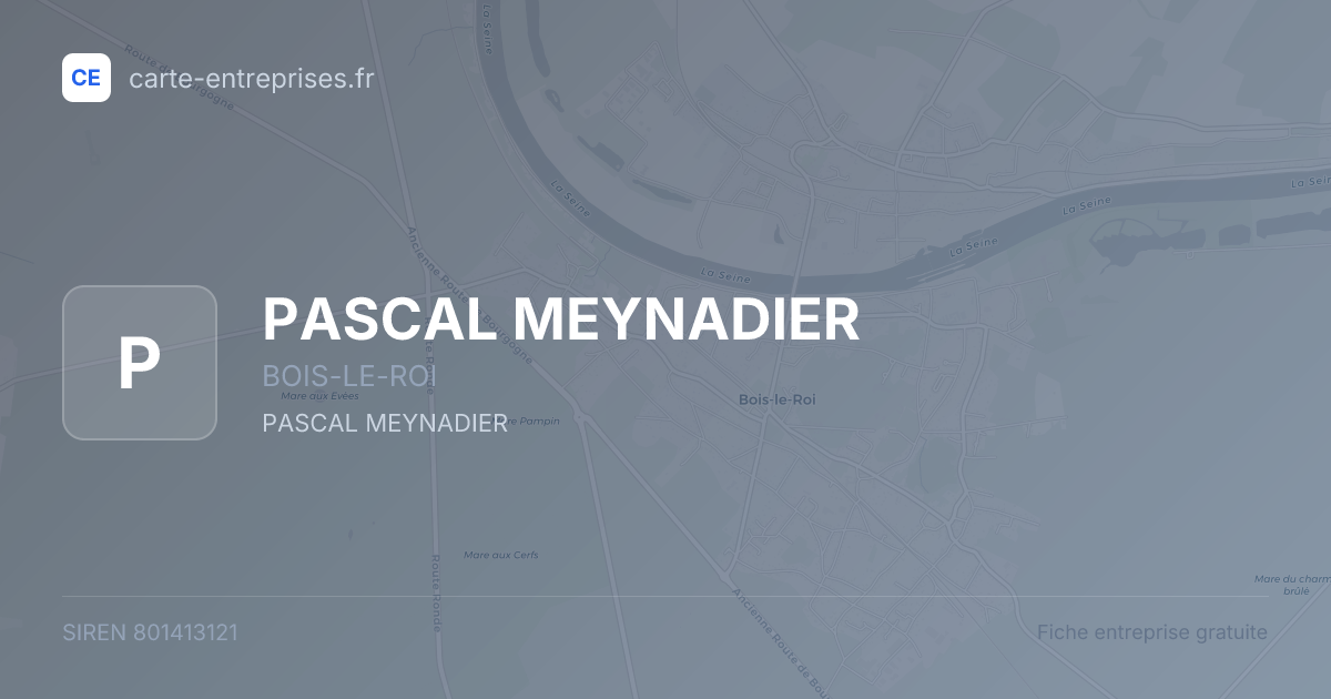 PASCAL MEYNADIER — 801413121 — fiche entreprise