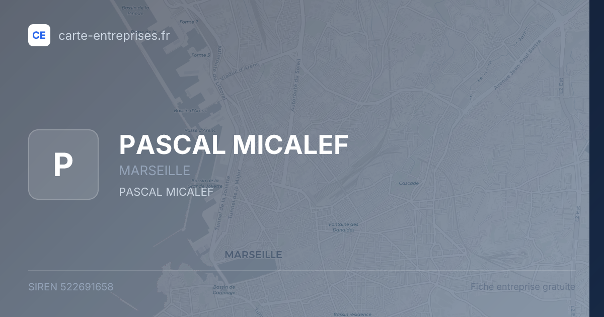 PASCAL MICALEF — 522691658 — fiche entreprise