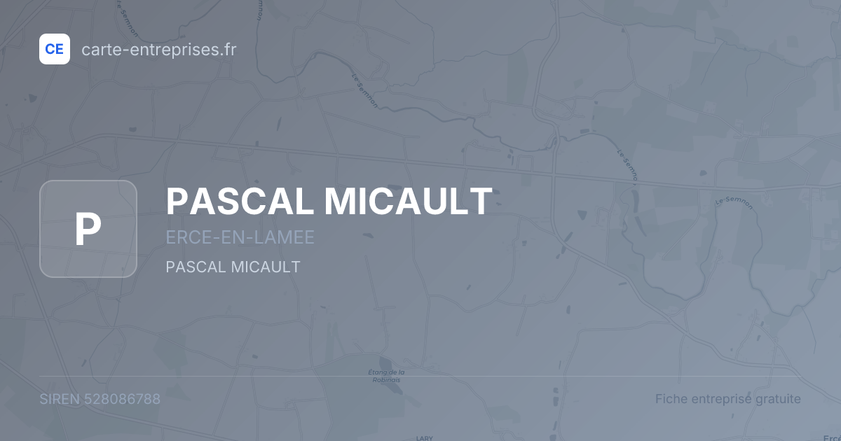 PASCAL MICAULT — 528086788 — fiche entreprise