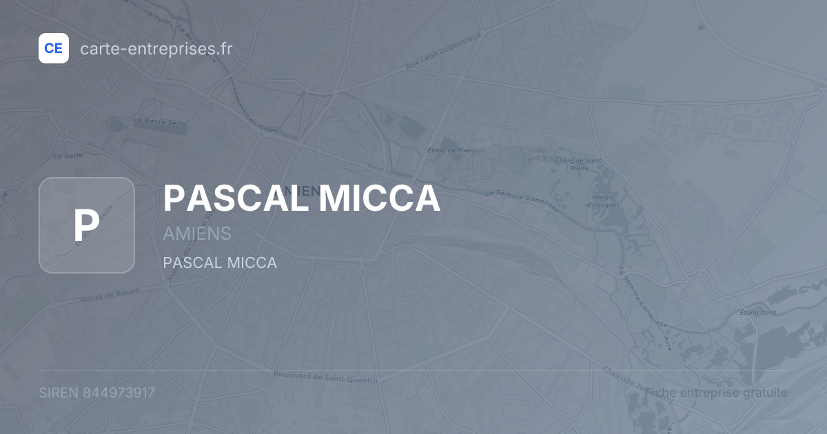 PASCAL MICCA — 844973917 — fiche entreprise