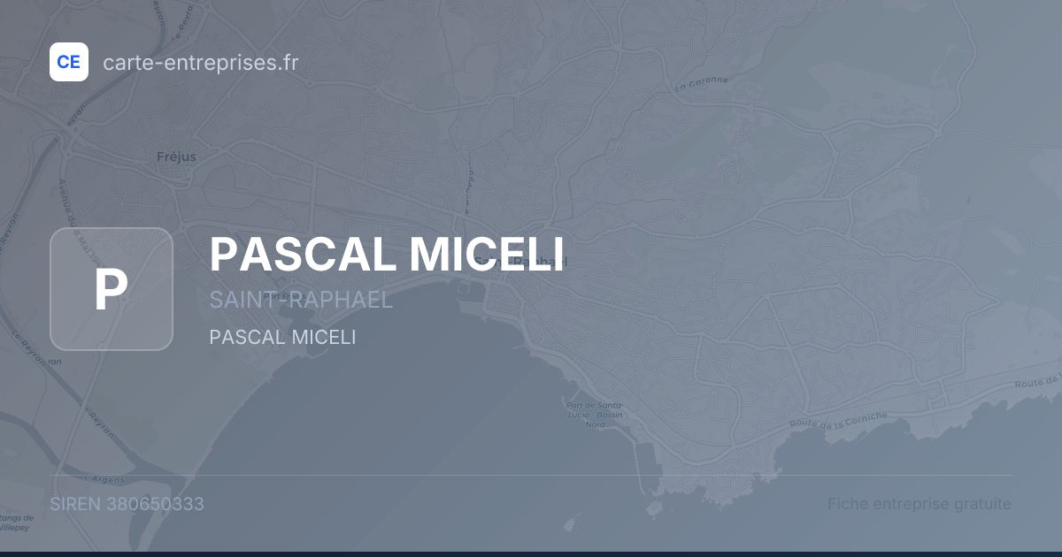 PASCAL MICELI — 380650333 — fiche entreprise