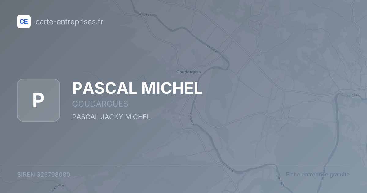 PASCAL MICHEL — 325798080 — fiche entreprise