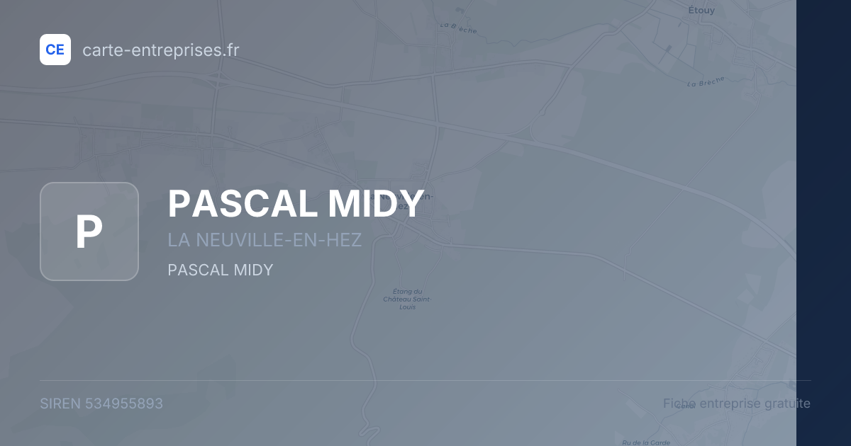 PASCAL MIDY — 534955893 — fiche entreprise