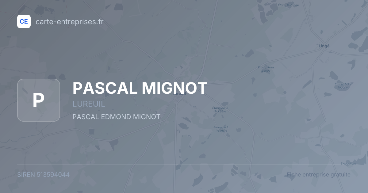 PASCAL MIGNOT — 513594044 — fiche entreprise