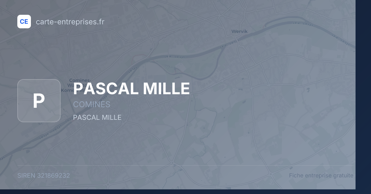 PASCAL MILLE — 321869232 — fiche entreprise