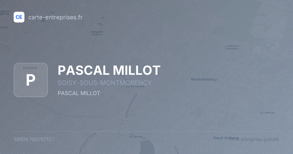 PASCAL MILLOT — 788767127 — fiche entreprise