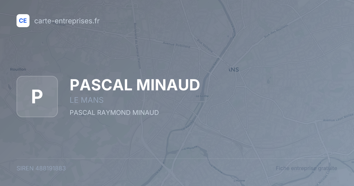 PASCAL MINAUD — 488191883 — fiche entreprise