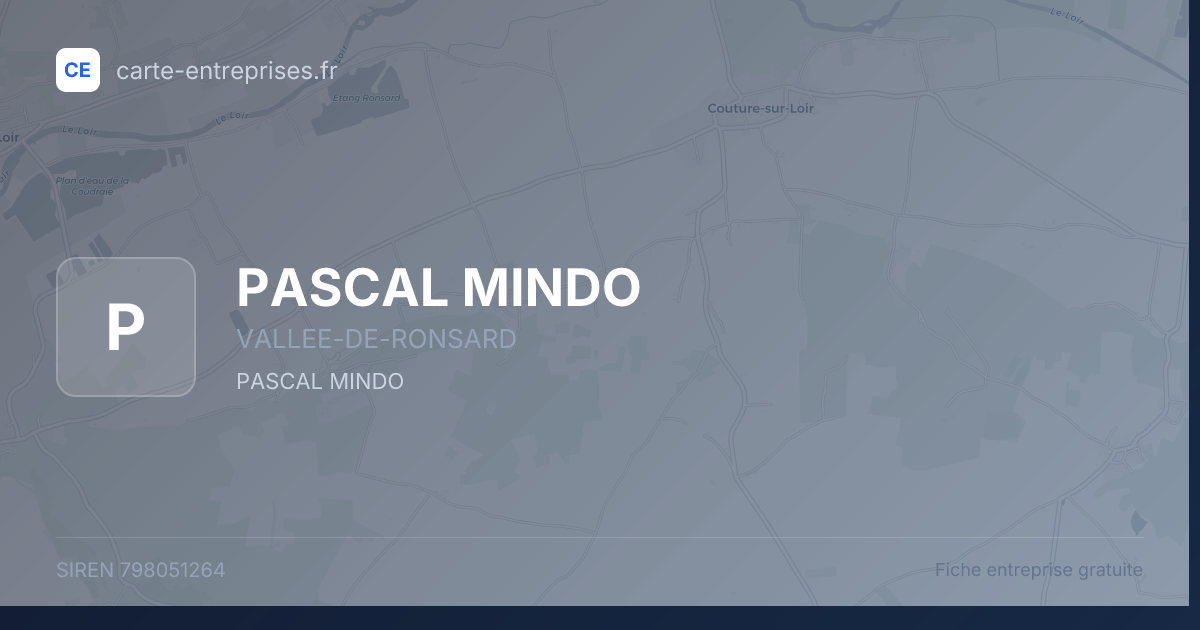 PASCAL MINDO — 798051264 — fiche entreprise