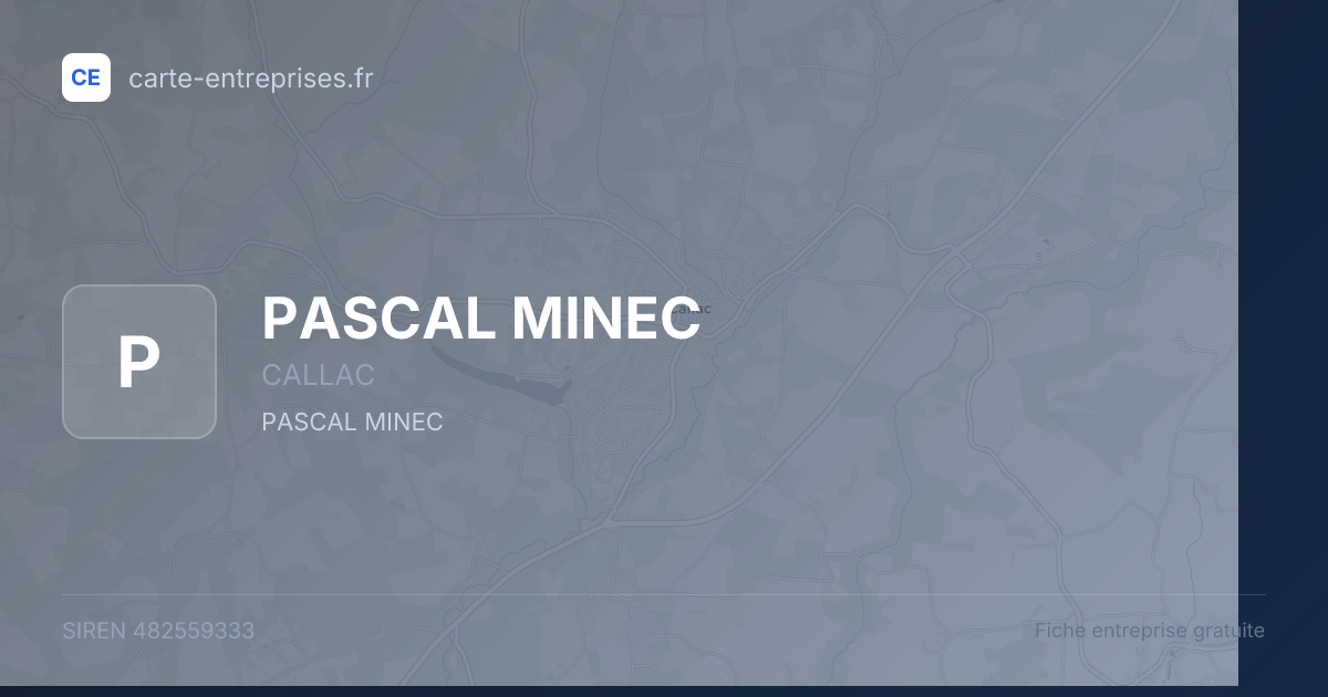 PASCAL MINEC — 482559333 — fiche entreprise