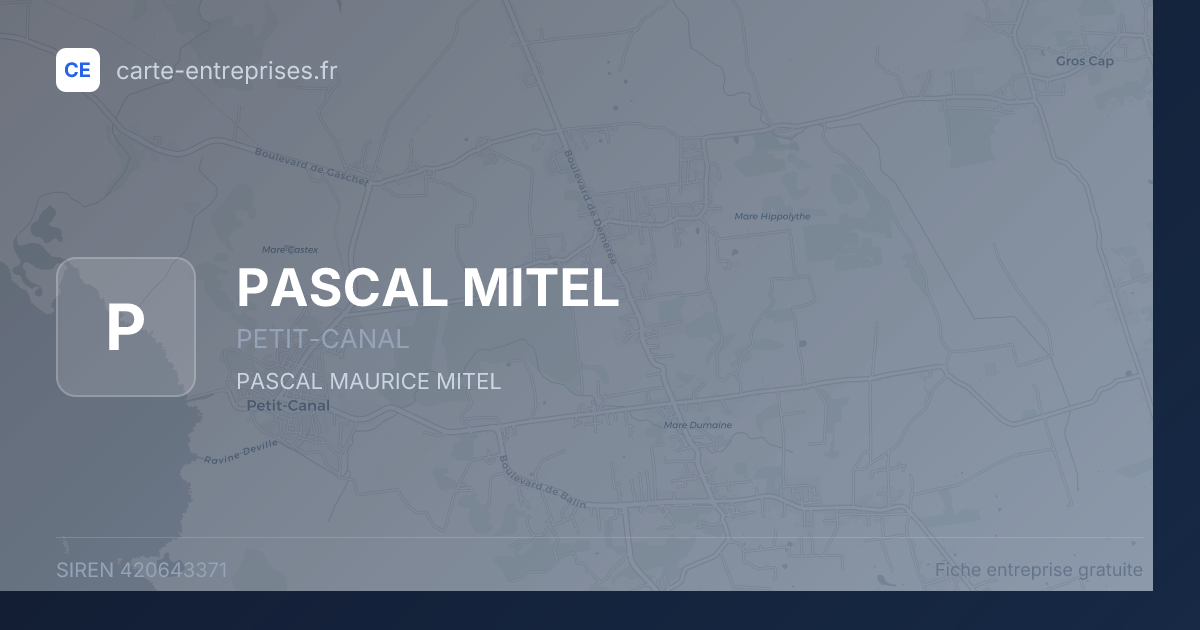 PASCAL MITEL — 420643371 — fiche entreprise