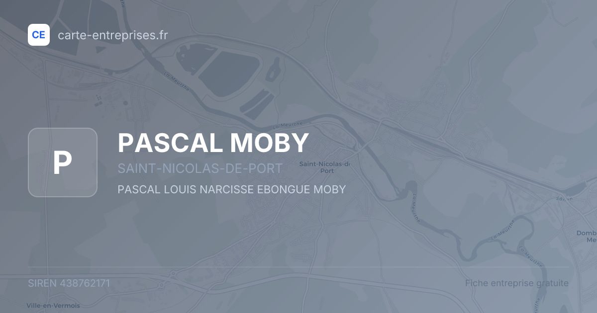 PASCAL MOBY — 438762171 — fiche entreprise