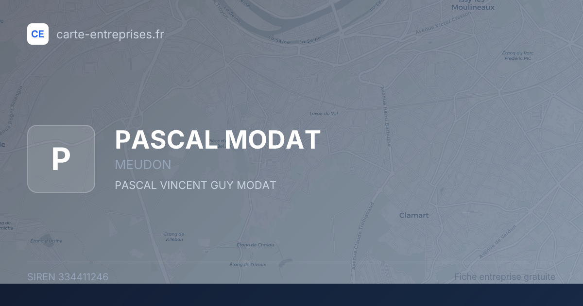 PASCAL MODAT — 334411246 — fiche entreprise