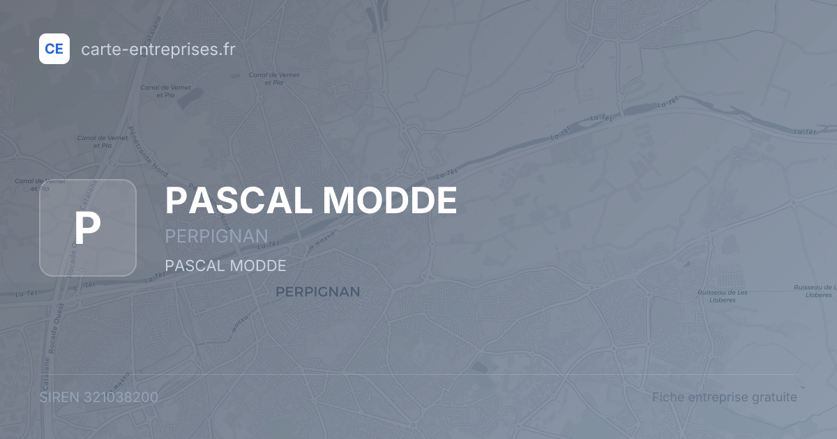 PASCAL MODDE — 321038200 — fiche entreprise