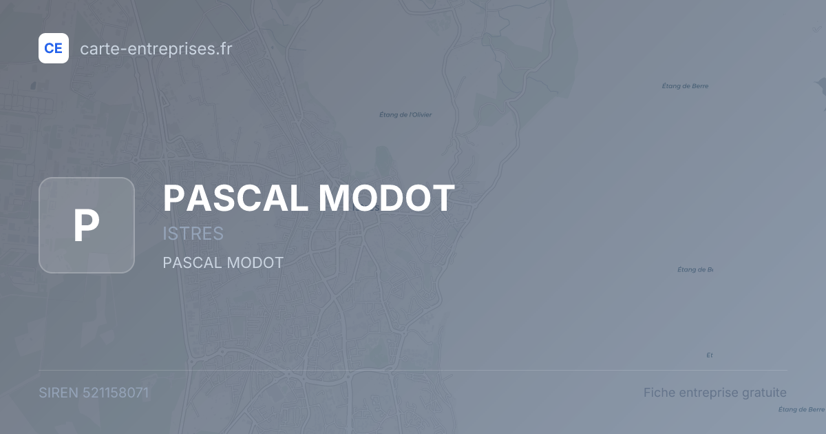PASCAL MODOT — 521158071 — fiche entreprise