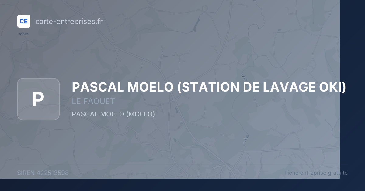 PASCAL MOELO (STATION DE LAVAGE OKI) — 422513598 — fiche entreprise