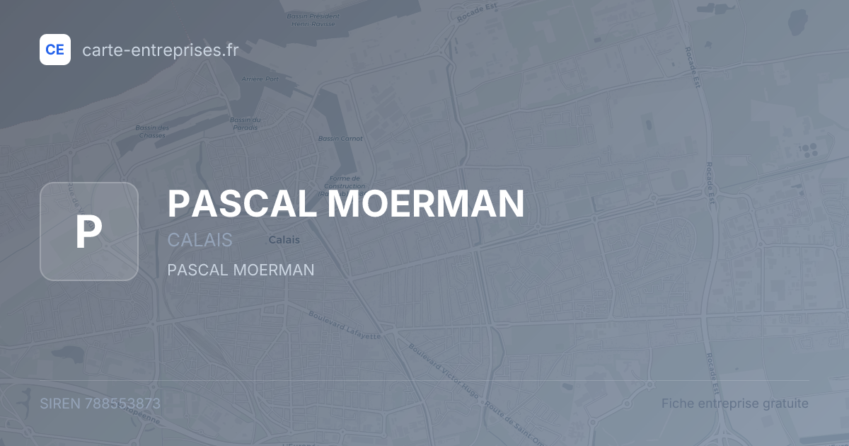 PASCAL MOERMAN — 788553873 — fiche entreprise