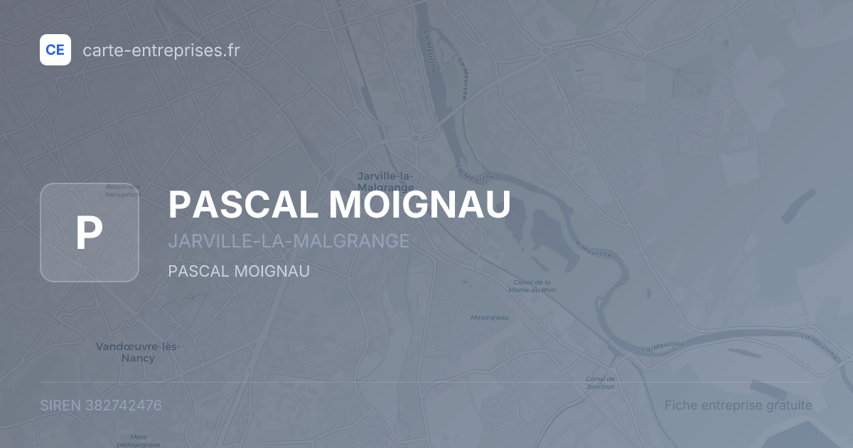 PASCAL MOIGNAU — 382742476 — fiche entreprise