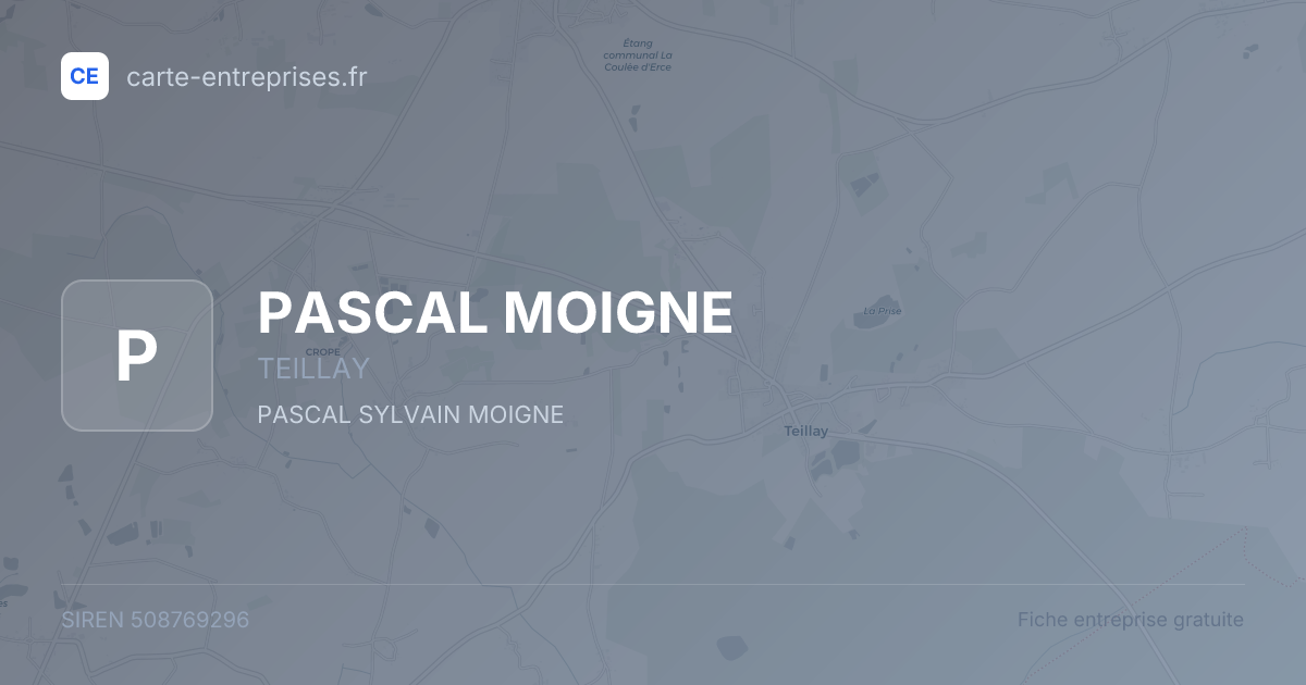 PASCAL MOIGNE — 508769296 — fiche entreprise